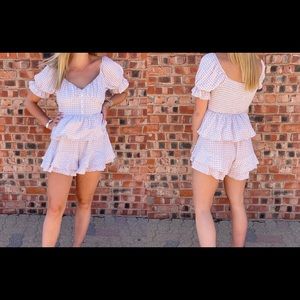Gingham print romper size Medium